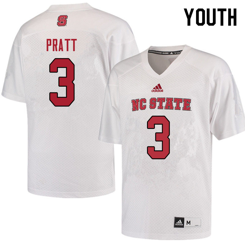 Youth #3 Germaine Pratt NC State Wolfpack College Football Jerseys Sale-Red